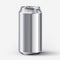 Aluminum soda can mockup. Metal can, front view