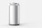 Aluminum soda can mockup. Metal can, front view