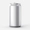 Aluminum soda can mockup. Metal can, front view