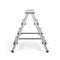 Aluminum stepladder on white