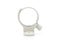 Aluminum Tripod Collar Mount Lens Ring for zoom lens isolated on white background. The file includes a clipping path easy to use.