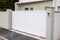 Aluminum white metal gate of suburb house