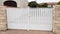 Aluminum white street high closed home steel door gate portal of house