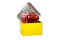 Aluminum yellow box with red heart