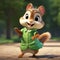 Alvin And The Chipmunks Character In Soft-focus Green Shirt