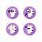 Alzheimer disease flat icons set