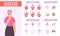 Alzheimer disease infographic symptoms, risks, prevention and treatment. Elderly woman character with dementia signs
