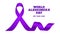 Alzheimer disease world day. Dementia, purple ribbon vector poster