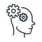 Alzheimers disease neurological brain cognition line style icon