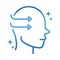 Alzheimers disease neurological brain dysfunction gradient line icon