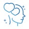 Alzheimers disease neurological brain feeling gradient line icon