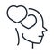 Alzheimers disease neurological brain feeling line style icon