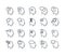 Alzheimers disease neurological brain medical condition icons set line style icon