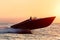 AM37 Luxury Powerboat at sunrise