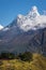 Ama Dabalm mountain peak, most fsmous peak in Khumbu region, Eve