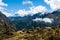 Ama Dablam and Lhotse peaks: Himalaya landscape