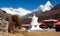 Ama Dablam Lhotse and top of Everest from Tengboche