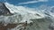 Ama Dablam Mountain, Lhotse South Face and Hiker Man. Himalaya, Nepal. Aerial View