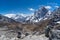 Ama Dablam mountain peak at Chola pass, Everest region