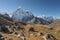 Ama Dablam mountain peak from Kongma la pass, Everest region