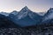 Ama Dablam mountain peak in a morning, Everest region, Nepal