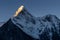 Ama Dablam mountain peak at sunrise from Chukung Ri, Everest reg