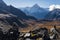 Ama Dablam mountain peak view from Chola pass, Everest region, N