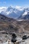 Ama Dablam mountain view from Chola pass, Everest region