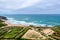 Amado Beach. Portugal Algarve. BEautiful Aerial Panorama. Praia do Amado