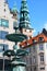 Amagertorv, central pedestrian area in Storkespringvandet, Copenhagen, Denmark