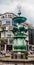 Amagertorv square. Stork Fountain in the famous shopping zone Stroget. Copenhagen, Denmark