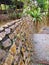 Amaizing patterns view of rocks wall along the walking path at Botanical Garden Putrajaya