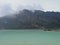 Amaizing view of beautiful lake at Mount Patuha aka Kawah Putih Indonesia. Tourists and interesting place in Indonesia