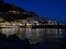 Amalfi cityview at night in Italie