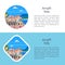 Amalfi Coast, Italy. Seaside resort town. Vector illustration.