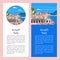 Amalfi Coast, Italy. Seaside resort town. Vector illustration.