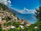 Amalfi Coast: View of Positano from the Hillside.