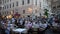 Amalfi, Italy - 3 September 2023. Tourists visit cafe on Piazza del Duomo in front of Amalfi Cathedral. People visit