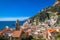 Amalfi, Italy town cityscape on the Amalfi Coast