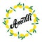 Amalfi. The name of Italian town on the Amalfi coast