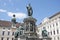 The Amalienborg Castle with the standing in front of Monument to Emperor Franz I