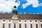Amalienburg facade with clock, Vienna, Austria