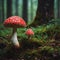 Amanita muscaria, commonly known as the fly agaric or fly amanita in forest