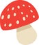 Amanita poisonous mushroom autumn season vector