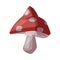 Amanita Poisonous Mushroom, Happy Halloween Object Cartoon Style Vector Illustration on White Background