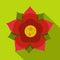 Amaranth flower icon, flat style