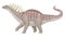 Amargasaurus dinosaur cute cartoon character