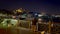 Amateur fishermen on the galata bridge in the early morning