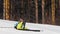 Amateur skier girl downhill