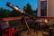 amateur telescope setup for stargazing